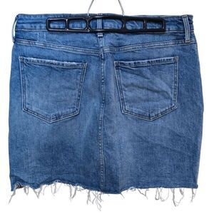 Old Navy Distressed Denim Mini Skirt With Frayed Hem Size 12